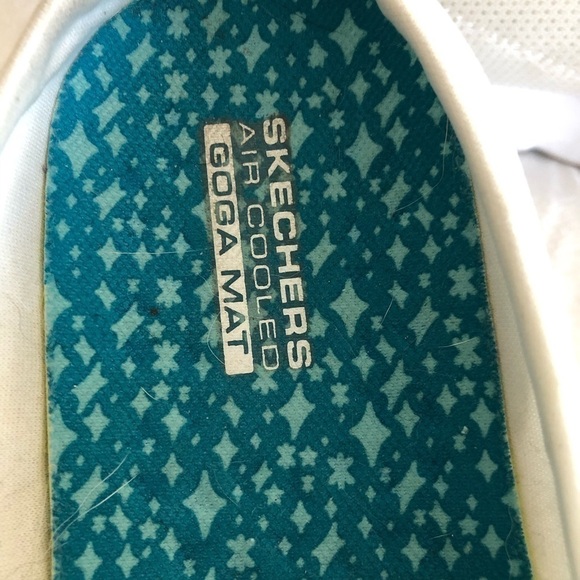 Skechers Goga Mat White Summer Mules Size 9.5 - Picture 5 of 6